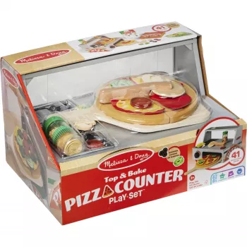 Melissa & Doug Top & Bake Pizza Counter set de madera