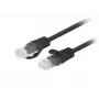 Lanberg PCU6-20CC-0100-BK Cable de conexión Cat.6 UTP, 1 m, Negro, paquete de 10