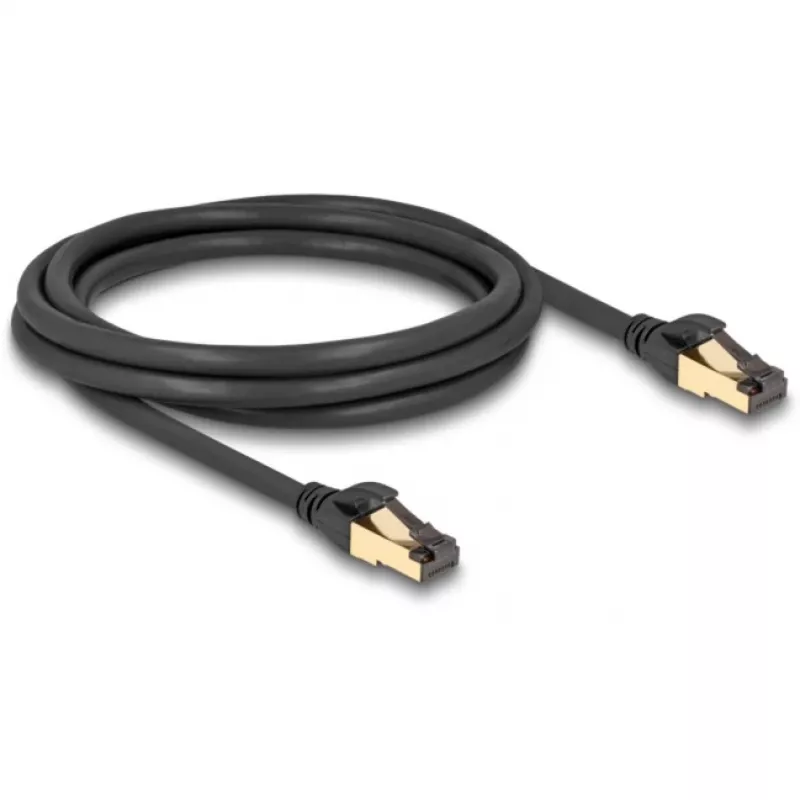 Cable de red DeLOCK RJ45 Cat.6A conector macho a conector macho S/FTP 2 m negro