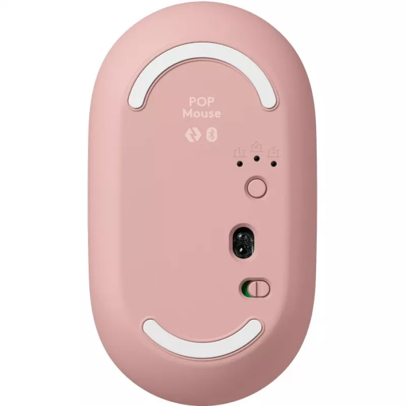 Logitech POP Icon Combo - Conjunto de teclado y ratón - Inalámbrico - Bluetooth LE - QWERTY - US International - rosé, Off-White (920-013142)