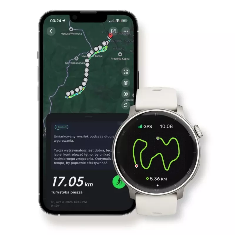 Smartwatch Stelio Activ GPS 46 mm plata STSWA101SR, GPS, caja de 46 mm
