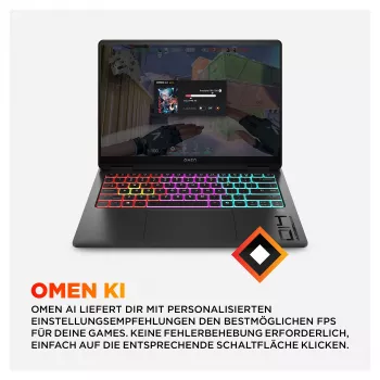 HP OMEN Transcend Portátil gaming 14-fb1075ng 14 3K OLED U7-255H 32GB/1TB SSD RTX5060 Win11 - BV8C5EA - ABD (BV8C5EA#ABD)