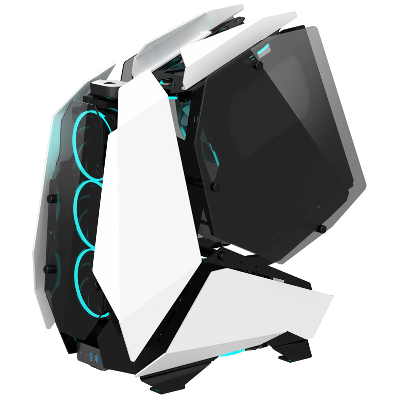 Caja de PC Big-Tower Jonsbo MOD5 cristal templado blanco