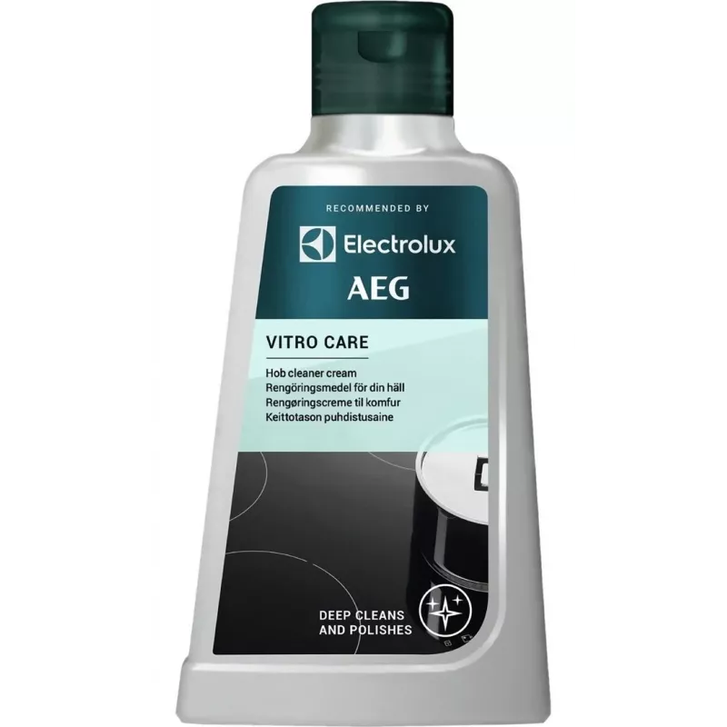 Limpiador en crema para vitrocerámica Electrolux Vitro Care 300 ml – crema para placas vitrocerámicas e de inducción, dosificador de botella