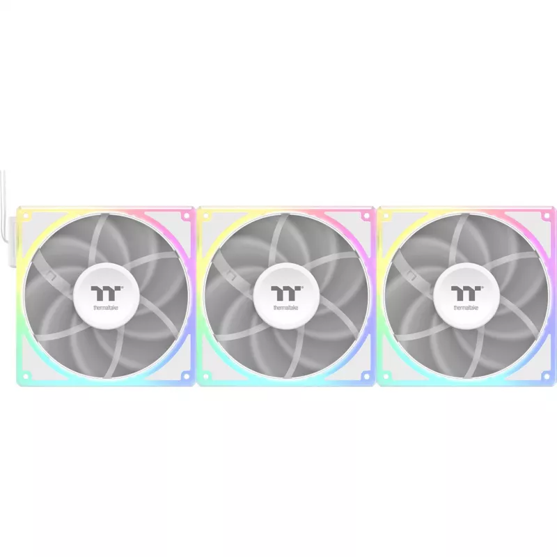 Pack de ventiladores THERMALTAKE TOUGHFAN EX 140 ARGB Sync White — 140 mm, pack de 3