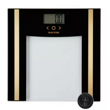 Báscula de baño Salter SA00550BGCFAS báscula de análisis de vidrio negro-dorado
