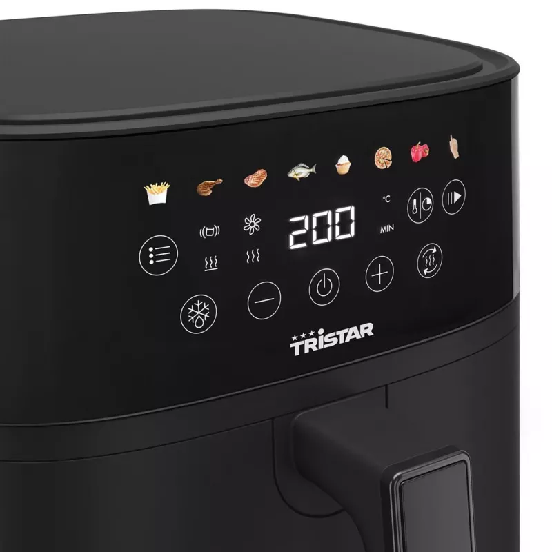 Freidora de aire digital Tristar | FR-9060 | potencia 1700 W | capacidad 6 L | negra | tecnología de aire caliente