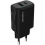 CANYON Cargador OnCharge 250 25W 1xPD 1xQC EU Negro
