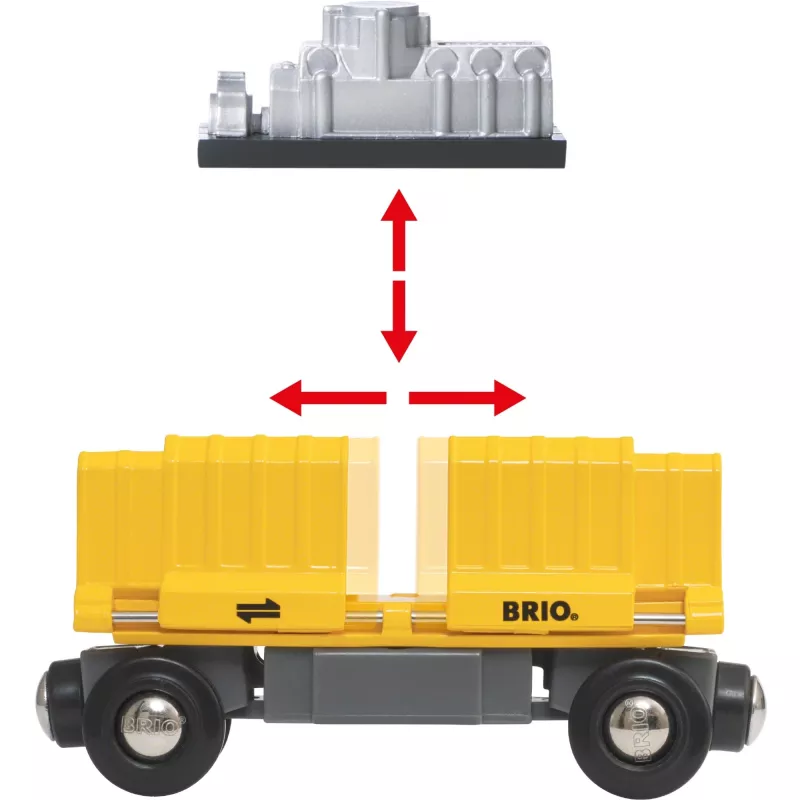 Tren BRIO Three-Wagon Cargo Train