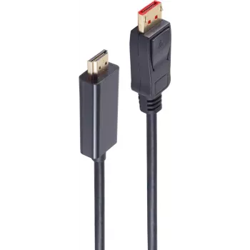 Adaptador de cable de vídeo ShiverPeaks BS10-71045 3m DisplayPort HDMI negro