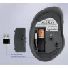 Manhattan Ratón inalámbrico ergonómico, para diestros, 800/1200/1600 dpi ajustables, 2,4 GHz (hasta 10 m), seis botones con rueda de desplazamiento, receptor combo USB-A y USB-C, negro, pila AA (incluida), tres años de garantía