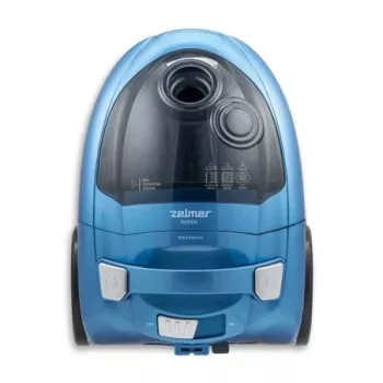 Aspirador sin bolsa ZELMER ZVC032P azul 1200 W, diseño compacto de tipo tanque