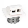 Toma de pared empotrable de fibra óptica FTTH Digitus DN-93201 adaptador SC/LC 86x30x86mm