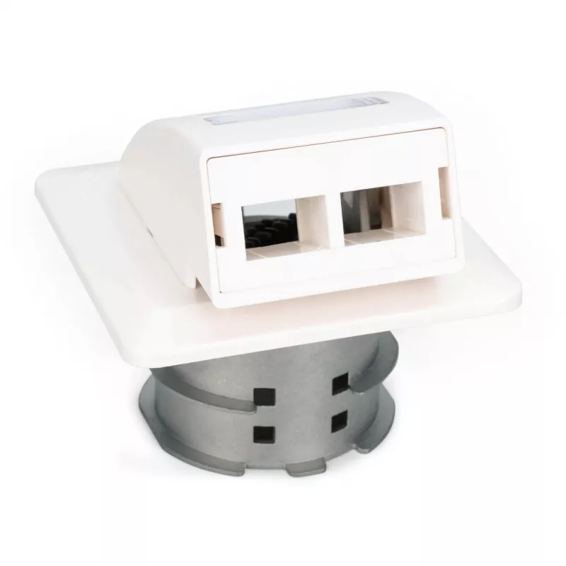 Toma de pared empotrable de fibra óptica FTTH Digitus DN-93201 adaptador SC/LC 86x30x86mm