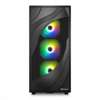 Sharkoon REBEL C80G RGB Torre Media Negra