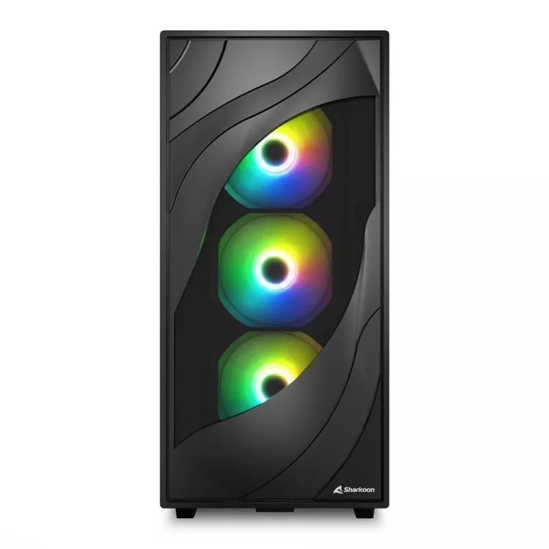 Sharkoon REBEL C80G RGB Torre Media Negra