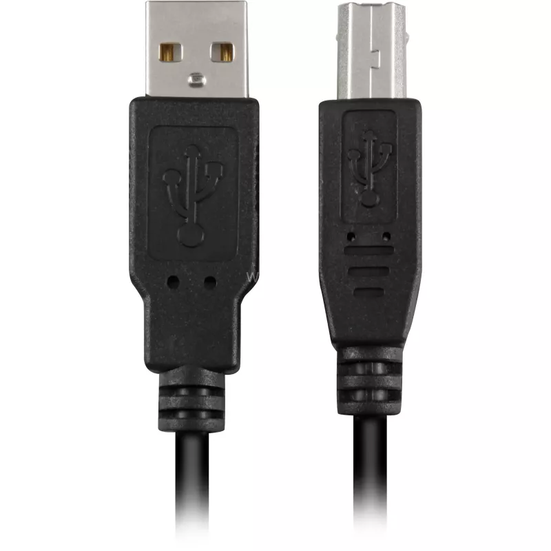 Cable USB Sharkoon USB 2.0 1 m USB A USB B negro