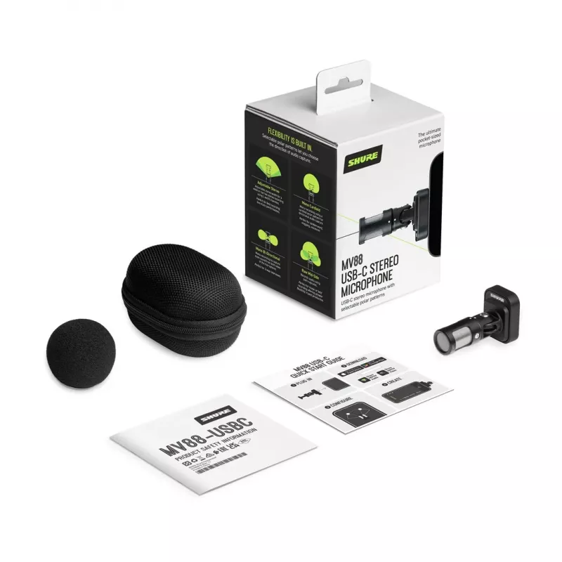 Shure MV88-USBC - Micrófono estéreo con conexión USB-C