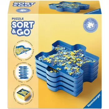 Solución de almacenamiento Ravensburger 12001674 con compartimentos y diseño portátil para clasificar piezas pequeñas