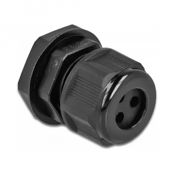 Prensaestopas DeLOCK 60375 negro plástico 2 uds.