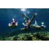 Máscara de snorkel de visión completa Free Breath M2068G S/M — rosa, antivaho, visión panorámica