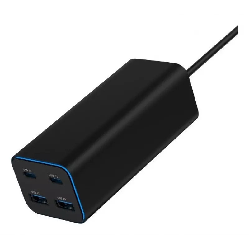 Gembird TA-UC-2A2C-PD100-01-BK Cargador para dispositivos móviles portátil, smartphone Negro AC carga rápida interior