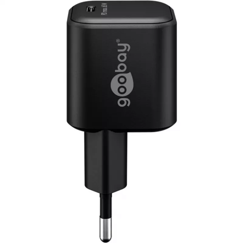 Set de carga USB-C GOOBAY 74774 – cargador de 65 W con cable USB-C textil de 1 m