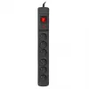 Regleta de enchufes ARMAC M6 — 6 tomas, cable de 1,5 m, negra