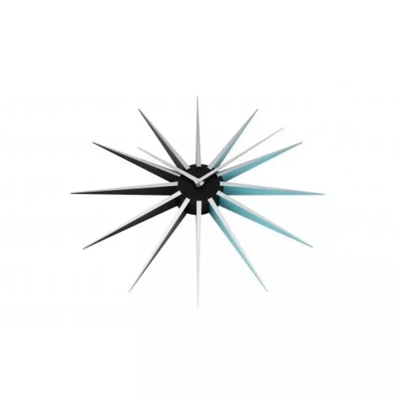 NeXtime Reloj 3051bl Nova, Ø50 cm, pared, negro/azul