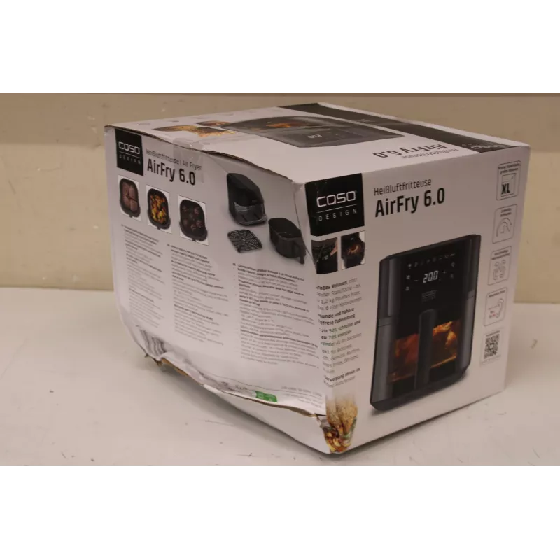 Caso freidora de aire caliente Designer AirFry 6.0, capacidad 6 L, Negro | Caso freidora de aire caliente Designer | AirFry 6.0 | Potencia 1700 W | Capacidad 6 L | Negro | EMBALAJE DAÑADO, PEQUEÑO GOLPE EN EL LATERAL