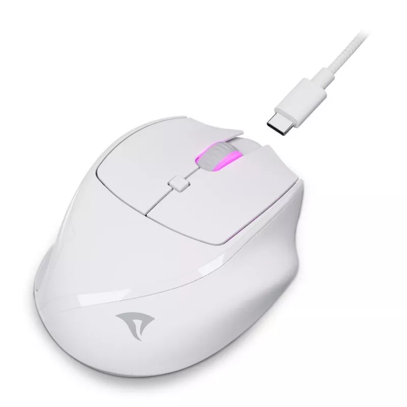Sharkoon OfficePal M25W ratón de oficina inalámbrico, para diestros, 4000 DPI