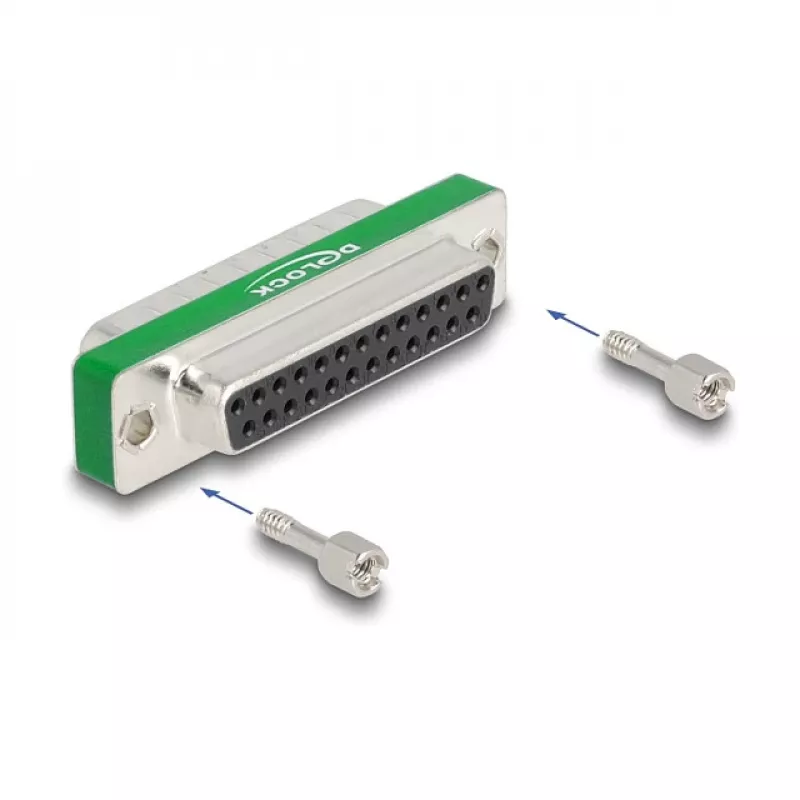 Filtro antiparasitario RF/EMI DeLOCK D-Sub de 25 contactos macho a hembra filtro paso bajo capacitivo