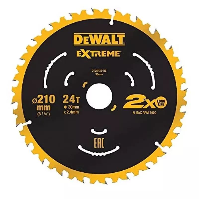 Disco de sierra circular DeWALT DT20432-QZ 21 cm con punta de carburo de tungsteno