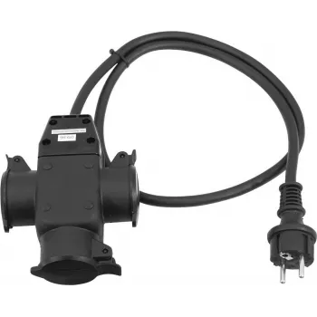 Cable alargador EUROLITE 30247014 — 1 m, 3 tomas, 3×1,5 mm