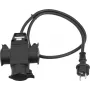 Cable alargador EUROLITE 30247014 — 1 m, 3 tomas, 3×1,5 mm
