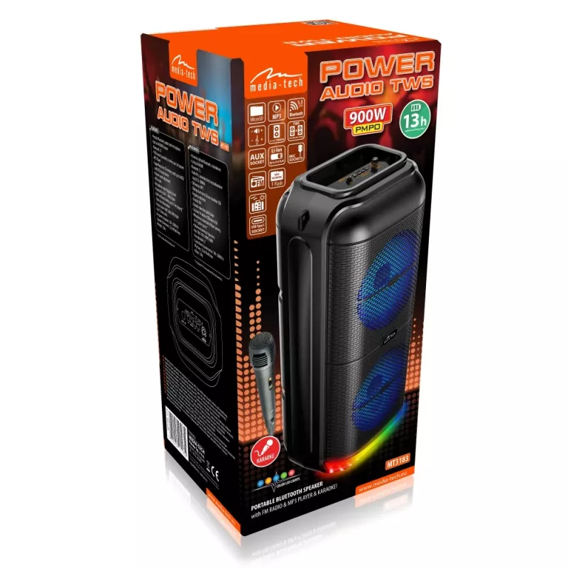 MEDIA-TECH ALTAVOZ BT POWER AUDIO DISCO MT3183