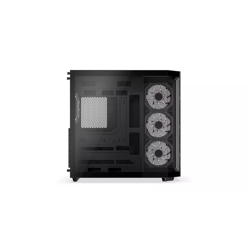 Krux Empero KRXD010 caja de PC Midi Tower, ATX, cristal templado, 4 ventiladores ARGB de 120 mm, negra - GPU hasta 420 mm, disipador de CPU hasta 155 mm, 2x 3,5" + 3x 2,5" bahías