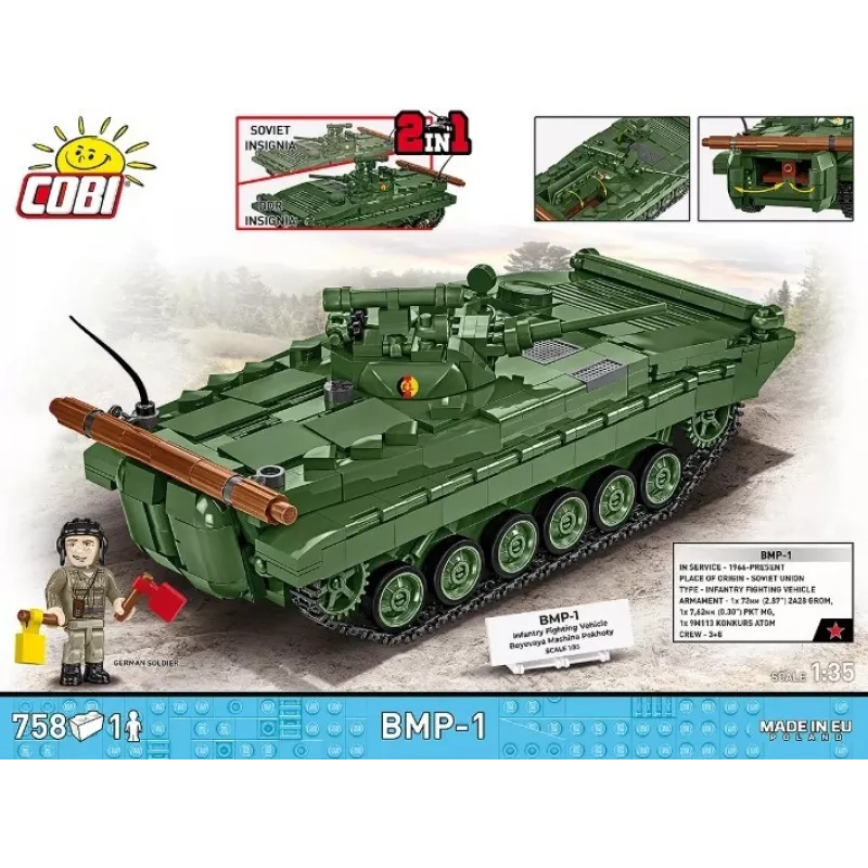 Set de construcción Cobi Blocks BMP-1 758 piezas – modelo a escala de bloques