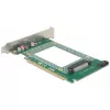 Delock - controladora de almacenamiento - 2.5 (6,4 cm) - U.2 NVMe / SATA 6Gb/s - 600MBps - PCIe 4,0 x16 (90051)