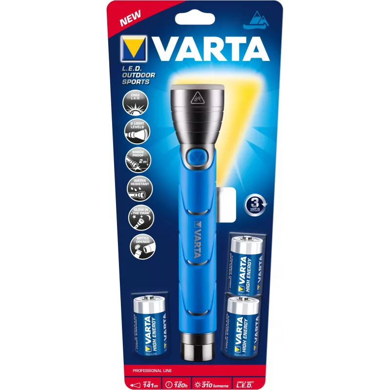 Linterna de mano Varta 18629101421 negra azul