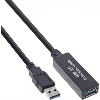 Cable alargador USB 3.2 activo Kindermann 5773000311, 10 m, conector macho A a conector hembra A