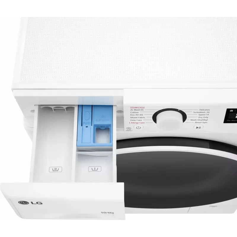 LG F4DR510S0W Lavadora secadora 10 kg 1400 rpm Blanco