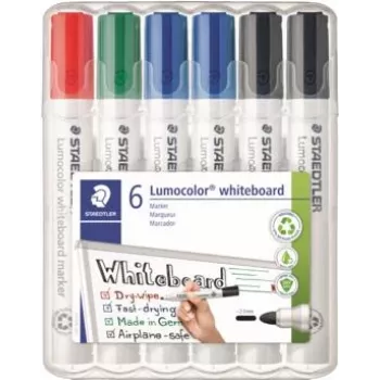 Rotulador para pizarra blanca Staedtler 351 WP6 X, colores surtidos, punta de 2,0 mm
