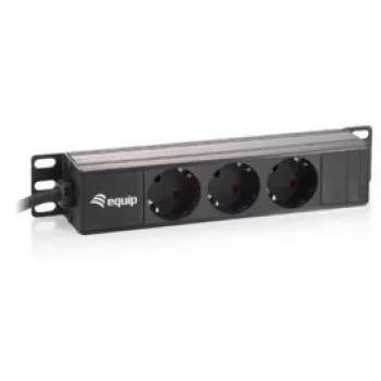 Equip Unidad de distribución de corriente francesa 3 tomas 10 pulgadas 1U Plástico 250V 16A