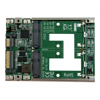 StarTech.com Adaptador convertidor de doble SSD mSATA a SATA RAID de 2,5