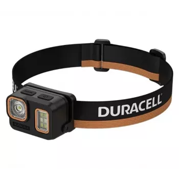 Linterna frontal Duracell DH500R negra, naranja