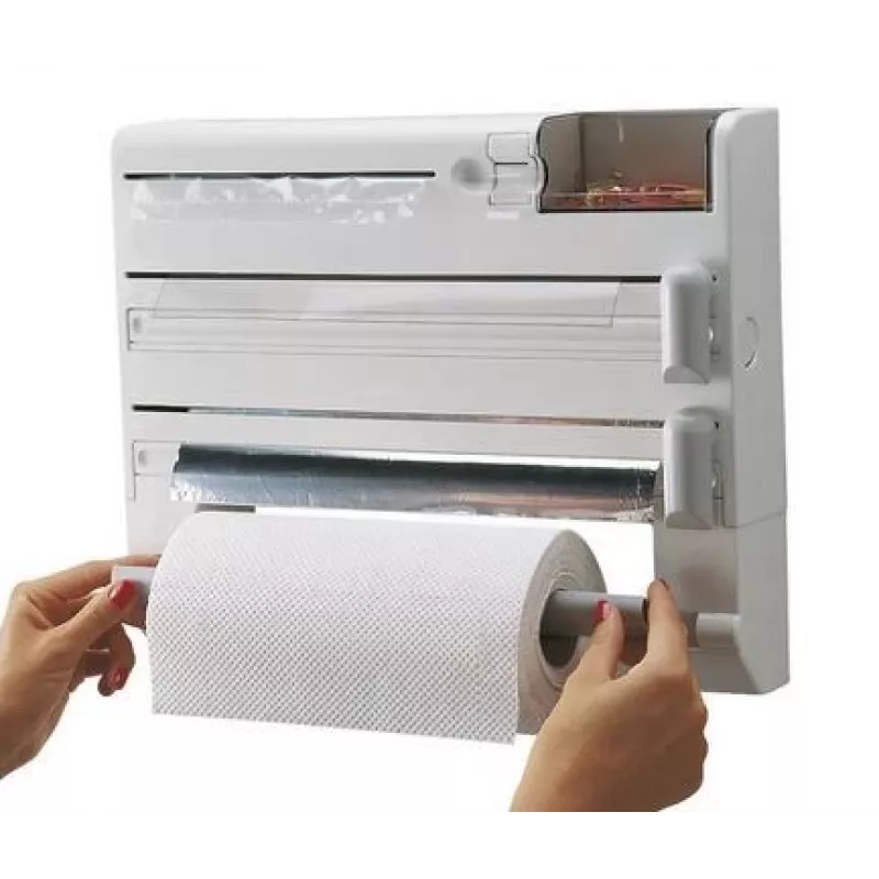 Soporte de pared para toallas de papel Leifheit 25723 — blanco, rollo individual