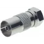 Adaptador ShiverPeaks IEC hembra a F macho modelo 85321-EC para conexiones de TV y antena