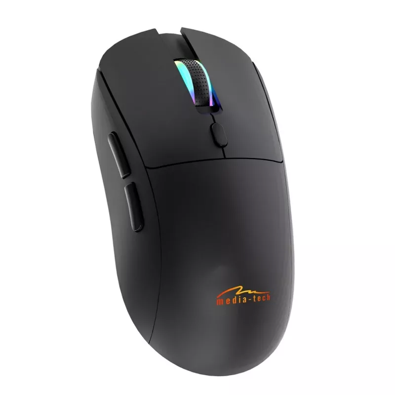 Ratón inalámbrico MEDIA-TECH MT1124 BT/RF Silent & Recharge — ambidiestro, 3200 DPI, Bluetooth + 2,4 GHz USB, 6 botones, recargable