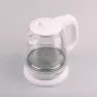 Hervidor eléctrico Maestro MR-055 blanco — 1 L, 1100 W, carcasa de cristal, retroiluminación, indicador de nivel de agua